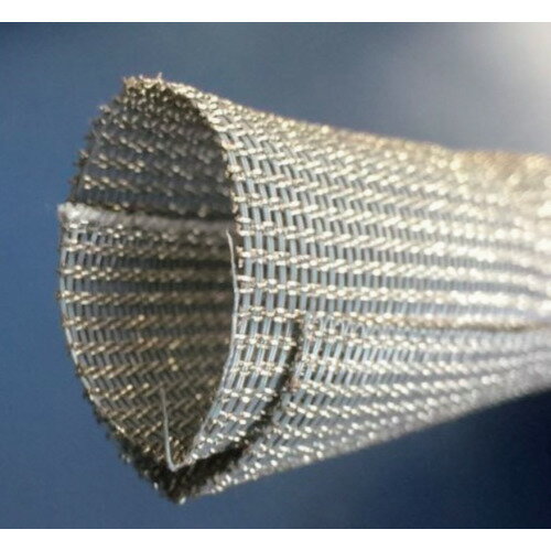 【あす楽対応・送料無料】TRUSCO　導電性編組チューブ　後入れ可能タイプ　1m　自然径6mm