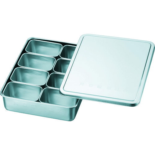 【あす楽対応・送料無料】スギコ　18−8検食用容器　田型日付入　8個入　285×221×63