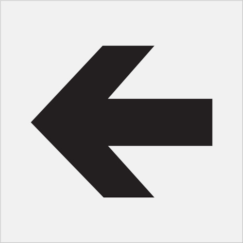 【あす楽対応・送料無料】IM　ステンシル　矢印（大）　文字サイズ225×270mm