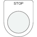 【あす楽対応・送料無料】IM 押ボタン/セレクトスイッチ(メガネ銘板) STOP 黒 φ25.5