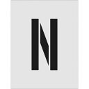 【あす楽対応・送料無料】IM ステンシル N 文字サイズ250×125mm(4)
