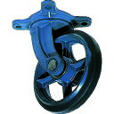 【あす楽対応・送料無料】京町 鋳物製自在金具付ゴム車輪100MM