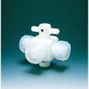 【あす楽対応・送料無料】フロンケミカル フッ素樹脂(PTFE)三方バルブ接続10mm