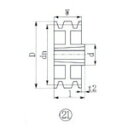 【あす楽対応・送料無料】EVN ブッシングプーリー SPA 315mm 溝数3