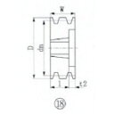 【あす楽対応・送料無料】EVN ブッシングプーリー SPB 160mm 溝数3