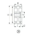 【あす楽対応・送料無料】EVN ブッシングプーリー SPB 250mm 溝数3