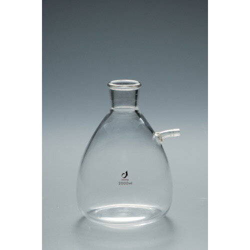Climbing　64000　吸引ろ過瓶（ゴム管止め用）　3000ML JAN：4573310049008 メーカー：（株）クライミング / ブランド：Climbing / 原産国：日本 特長●穴あきのゴム栓ご用意可能です（有償）。 用途●ろ過作業に。 仕様●容量(ml)：3000●外径(mm)：200●高さ(mm)：295●口内径(mm)：42●耐熱温度(℃)：約230℃●適合栓：No.15●枝外径(mm)：11●上口ゴム栓：No.15 仕様（詳細）●目盛なし 材質／仕上●ほうけい酸ガラス-1