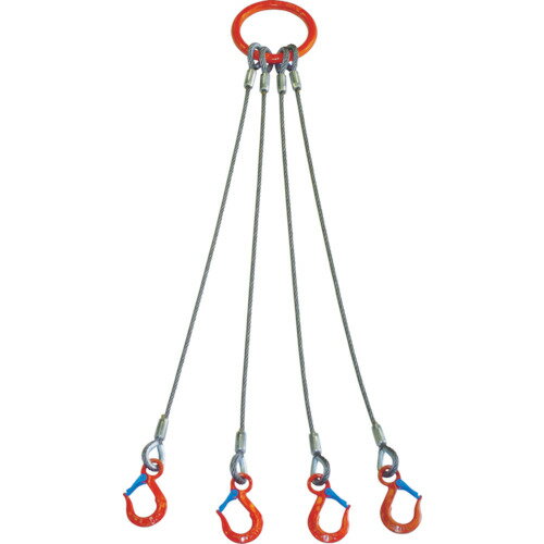 【あす楽対応・送料無料】大洋　4本吊　ワイヤスリング　5t用×1．5m