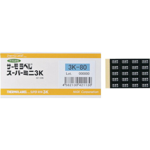 特長●一度変色すると、元の色に戻らない不可逆性示温材です。●色の変化で温度の検知ができます。用途●トランジスター、IC、コンデンサー、コイルなどの電子部品の発熱監視。仕様●原色：白●変色後色：黒●変色温度(℃)：95-100-105●エレメントサイズ(φmm)：1.5●シートサイズ(mm)：6.5×11●測定精度：±2℃仕様2●3点表示タイプ(小型版)●屋内使用専用●粘着剤付材質／仕上セット内容／付属品注意●高圧下、高真空下、電子レンジ等の御使用は避けて下さい。●水、油、溶剤、可塑剤などの影響がある条件下でのご使用は、異常変色の原因となります。