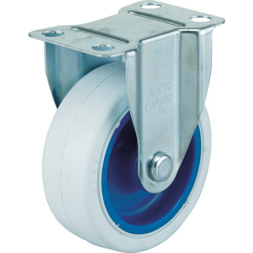 【あす楽対応・送料無料】ワコー エアーキャスター（固定車） 100mm ホワイトゴム車