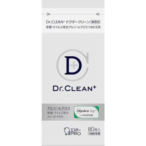 【あす楽対応・送料無料】エステー　Dr．CLEAN＋除菌・ウイルス除去アルコールクロスつめかえ