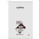 【あす楽対応・送料無料】サニパック スタンダードポリ袋吊り下げタイプ(0.01mm)11号 200枚