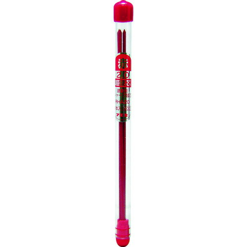 【あす楽対応・送料無料】フエキ　建築用シャープペンシル2．0mm超硬芯替芯　赤　（3本入）