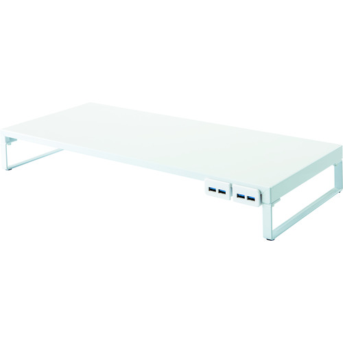 【あす楽対応・送料無料】リヒト　机上台　幅590mm　ハブ付　白