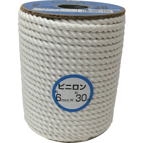 【あす楽対応・送料無料】ユタカメイク　ビニロンロープボビン巻　6φ×30m