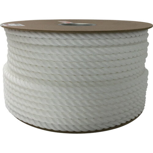 【あす楽対応・送料無料】ユタカメイク　ポリエチレンロープドラム巻　12mm×100m　ホワイト