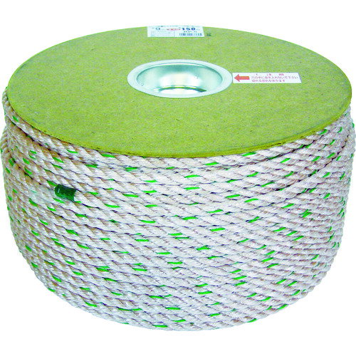 【あす楽対応・送料無料】ユタカメイク　PPロープドラム巻　9mm×150m