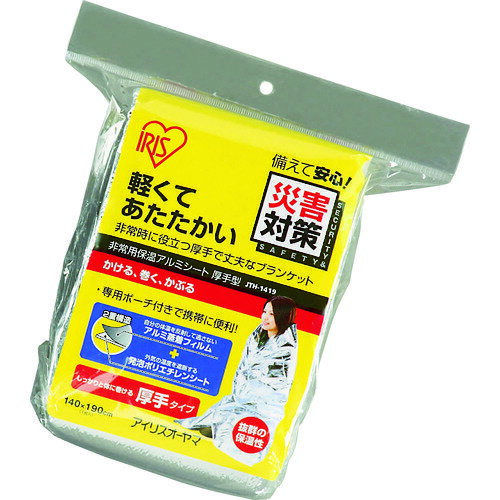 【あす楽対応・送料無料】IRIS　532190　非常用保温アルミシート　厚手型　JTH−1419　シルバー