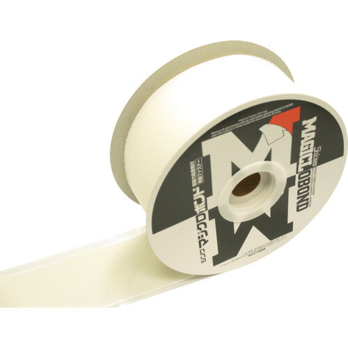 Shinwa　マジクロボンド　オス　強粘着付　50mm×5m　白 JAN：4905489808139 メーカー：伸和（株） / ブランド：Shinwa / 原産国：日本 特長 ●ナイロン素材で繰り返しの脱着にも耐久性があります。●片面のみでのご使用に最適な使い切りサイズです。 用途 ●産業資材や建材の固定。●梱包材の留め。●工具・機具の留め。 仕様 ●色：白●幅(mm)：50●長さ(m)：5●厚さ(mm)：2●タイプ：A面 仕様（詳細） ●強粘着のりつきタイプ 材質／仕上 ●ナイロン●粘着剤:ゴム系 ご注意●軟質塩ビ製品への使用は避けてください。
