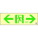 【あす楽対応・送料無料】緑十字 高輝度蓄光避難誘導ステッカー標識 ←非常口→ 蓄光SN−2903 100×300 消防認定品