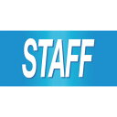 【あす楽対応・送料無料】緑十字 ピンレスゴム腕章 STAFF(青) GW−14M 95mm幅×腕まわり320mm Mサイズ