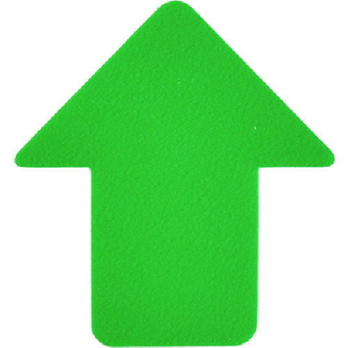 【あす楽対応・送料無料】緑十字　路面表示ステッカー　矢印型　緑　QCA−G　76×70mm　10枚組　PVC