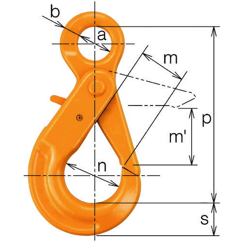 【あす楽対応・送料無料】キトー　チェンスリング　カナグ部材（アイタイプ）　シングルフックHJJ　基本使用荷重5．2t