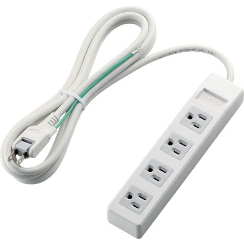【あす楽対応・送料無料】エレコム　3pinタップ　スタンダード　4口　2．5m　ホワイト