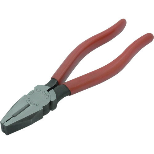 メリー　JISペンチ175mm JAN：4953881010230 メーカー：室本鉄工（株） / ブランド：メリー / 原産国：日本 特長 ●最高級特殊鋼を使用、耐久性抜群のスタンダードペンチです。●ローレット加工を施してあり、ナットなども回せます。 仕様 ●全長(mm)：175●切断能力(mm)鉄線：φ2.6●切断能力(mm)銅線：φ3.5●切断能力(mm)VA線(VVF)：2.0×3芯●落下防止用ひも取付穴：無 仕様（詳細） ●JIS B4623規格品●ソフトカバー付 材質／仕上 ●炭素鋼●グリップ：ポリ塩化ビニール