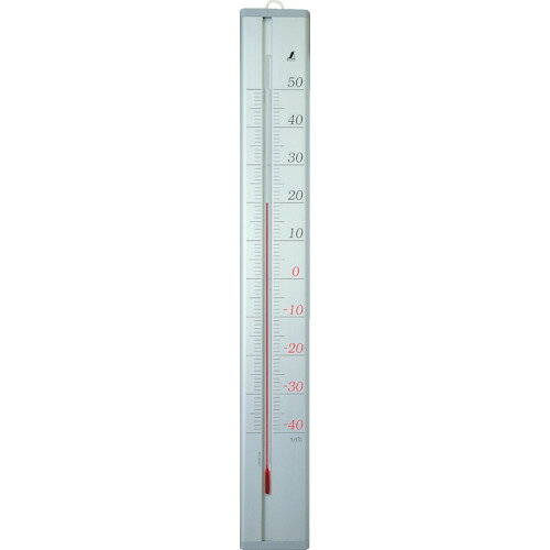 シンワ　温度計　アルミ寒暖計　−40〜50℃　60cmJAN：4960910729926メーカー：シンワ測定（株） / ブランド：シンワ / 原産国：中国特長●数字が大きく、離れていても認識しやすいです。●アルミ製のため、腐食しません。用途●温度の測定。仕様●測定温度範囲(℃)：-40〜50●温度最小表示(℃)：1●幅(mm)：80●奥行(mm)：20●高さ(mm)：615●液部：アルコール●呼び寸法(cm)：60●測定精度(℃)：±1、-30以下±2材質／仕上●液部：アルコール
