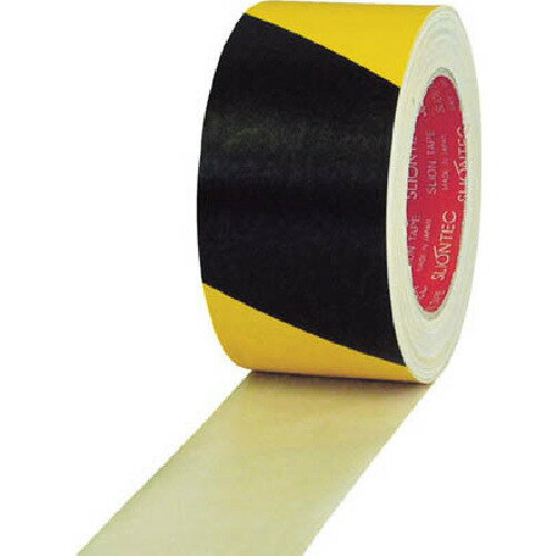 【あす楽対応・送料無料】スリオン　危険表示用布粘着テープ120mm×25m　イエロー／ブラック