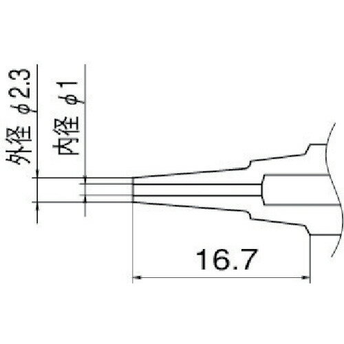 【あす楽対応・送料無料】白光　ノズル　1．0mm　ロング