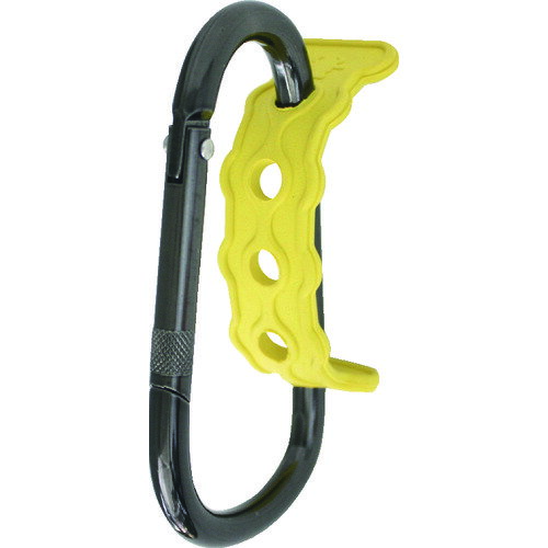 【あす楽対応・送料無料】DOGYU　ラバーロック付カラビナイエローRL−1Y