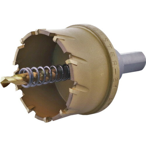 エビ　超硬ホルソー（チタンコーティング）　50mmJAN：4963202036764メーカー：（株）ロブテックス / ブランド：エビ / 原産国：日本特長●ドリルと本体のチタンダブルコーティングです。●深孔を可能にした切り粉排出機構です。(0.3〜25mmの深孔可能、ステンレスは6mm以下)●切りくず4分割でスムーズな切削ができます。●切りくず排出用スプリングを標準装備です。用途●被削材:ステンレス(6mm以下)、鋼板、銅などの金属系材(板およびパイプ)、木材、合板、合成樹脂などの木材系、石こうボード、人造大理石など軟質系窯業材。仕様●刃径(mm)：50●ふところ深さ(mm)：25●シャンク形状：三面取(ストレート)●シャンク径(mm)：13●刃厚(mm)：3●全長(mm)：107●有効切削能力(mm)鉄板：0.3〜25●有効切削能力(mm)：25(ステンレスは6mm)●表面処理：チタンコーティング●刃数(枚)：10●有効長(mm)●適合機種：電気ドリル（鉄工用：回転モード）、ボール盤（手動送りのみ）仕様（詳細）●チタンコーティング材質／仕上●刃部：超硬チップ●センタードリル：コバルト高速度鋼ご注意●ボール盤での自動送りには使用しないでください。●寸法・重量などは公称値ですので、多少の数値の上下があります。●改良の為、仕様等を予告なく変更することがあります。