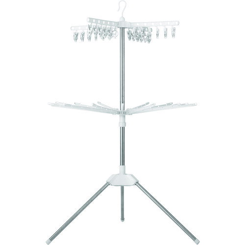 【あす楽対応・送料無料】IRIS　531691ステンレス室内物干しパラソル2段