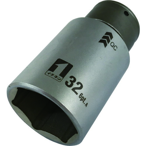 MUSTTOOL　QCソケット　シングル　32mm　6角　IM—4W32—6K JAN：4976463198119 メーカー：（株）イチネンアクセス　ツール事業部 / ブランド：MUSTTOOL / 原産国：台湾 特長 ●面倒なOリングやピンが不要で取替え時の紛失すること無く、ソケットの装着が手軽に簡単にできます。 用途 ●インパクトレンチ差込角12.7mm用。●17mmナット対応、6角ソケット。 仕様 ●差込角(mm)：12.7●対辺寸法(mm)：32●全長(mm)：78●対辺形状：6角 材質／仕上 ●クロムバナジウム鋼 ご注意●クロムバナジウム鋼