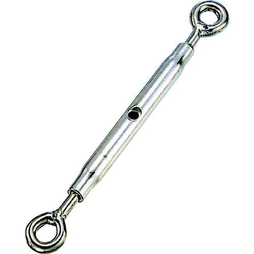 水本　ステンレス　パイプターンバックル（アイ＆アイ）　捻子径3分　使用荷重4．41kNJAN：4982970402144メーカー：（株）水本機械製作所 / ブランド：水本 / 原産国：中国特長●枠を回転させると、ゆるめたり、締めたりすることができます。●枠式とは違い、パイプタイプでねじ部分が露出していないので、より装飾的です。用途●ワイヤロープの張り具合の調節に。仕様●使用荷重(kN)：4.41●ねじ径：W3/8●L(mm)：157●A(mm)：75●W(mm)：17●B(mm)：122●d(mm)：16●D(mm)：8.3●L1(mm)：251●L2(mm)：370●J(mm)：8材質／仕上●ステンレス(SUS304)