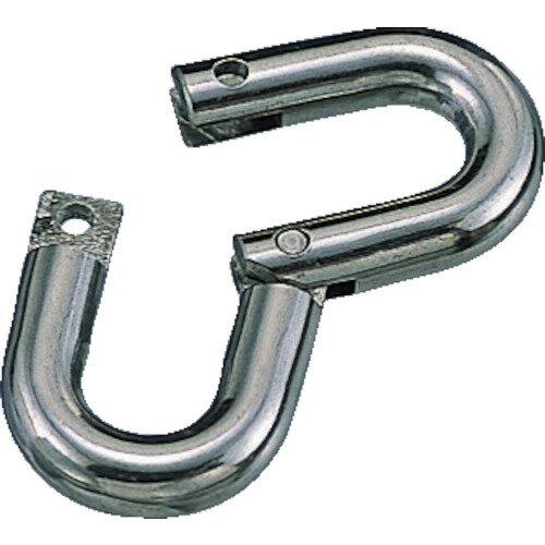 水本　リング　ステンレス　Jジョイント　使用荷重0．29kN　奥行4×長さ26×高さ19．0mmJAN：4982970410675メーカー：（株）水本機械製作所 / ブランド：水本 / 原産国：台湾特長●開口部分が広くて、用途が広がります。チェーンにそっくりな形ですっきりとジョイントできます。用途●チェーン・ワイヤ・ロープなどの連結や、端末の金具のジョイントに。仕様●使用荷重(kN)：0.29●D(mm)：4●L(mm)：26●H(mm)：19.0●W(mm)：6材質／仕上●ステンレス（SUS304）