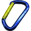 【あす楽対応・送料無料】水本 アルミカラビナ環なし(ブルー) 線径12mm 長さ116mm