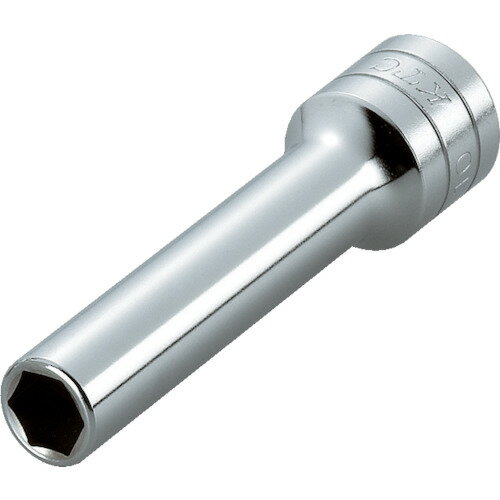 KTC　12．7sq．ディープソケット（六角）32mmJAN：4989433135182メーカー：京都機械工具（株） / ブランド：KTC / 原産国：日本特長●KTC独自のパワーフィット形状を採用しています。(口径部は5mm以下を除く)●貫通タイプなのでボルトが突き出たナットや奥まった箇所での作業に最適です。●全長は従来品に比べより長く設定されています。仕様●差込角(mm)：12.7●対辺寸法(mm)：32●全長(mm)：100●対辺形状：6角●対辺(mm)：32材質／仕上●特殊工具鋼