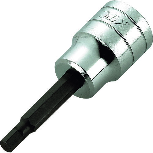 KTC　インチ　12．7sq．ヘキサゴンビットソケット（インチ）BT4−1／4JAN：4989433148878メーカー：京都機械工具（株） / ブランド：KTC　インチ / 原産国：日本特長●ビットの交換が可能です。●スタンダードタイプです。●差込角側は応力の集中を防ぐパワーフィット形状を採用しています。用途●六角穴付ボルトの着脱作業。仕様●対辺寸法(インチ)：1/4●差込角(mm)：12.7●ビット長さ(mm)：37●全長(mm)：70仕様（詳細）●インチサイズ材質／仕上●特殊工具鋼