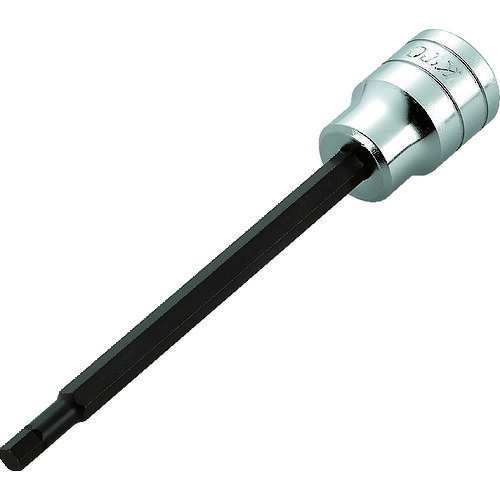 KTC　12．7sq．ロングヘキサゴンビットソケット5mmJAN：4989433148946メーカー：京都機械工具（株） / ブランド：KTC / 原産国：日本特長●ビット部は差込式で交換が可能です。●ロングタイプです。●差込角側は応力の集中を防ぐパワーフィット形状を採用しています。仕様●差込角(mm)：12.7●対辺寸法(mm)：5●ビット長さ(mm)：99●全長(mm)：132仕様（詳細）●交換ビット品番：T-05L材質／仕上●特殊工具鋼