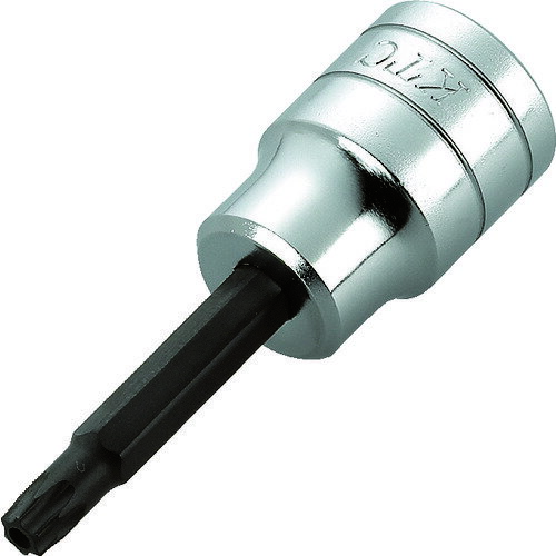 KTC　12．7sq．T型いじり止めトルクスビットソケットT45JAN：4989433149394メーカー：京都機械工具（株） / ブランド：KTC / 原産国：日本特長●ビット部は差込式で、交換が可能です。●T型いじり止め形状・スタンダードタイプです。●差込角側は応力の集中を防ぐパワーフィット形状を採用しています。●自動車のエアバッグや携帯電話、コンピュータ内部などに使用されている「T形いじり止めトルクス［［R下］］ねじ」に対応しています。仕様●呼びNo.：T45●先端寸法(mm)：7.77●差込角(mm)：12.7●全長(mm)：75●タイプ：スタンダード材質／仕上●特殊工具鋼