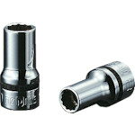 【あす楽対応・送料無料】ネプロス　9．5sq．セミディープソケット（十二角）14mm