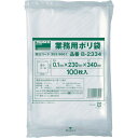 【あす楽対応・送料無料】TRUSCO 厚手ポリ袋 縦340X横230Xt0.1 透明 (100枚入)