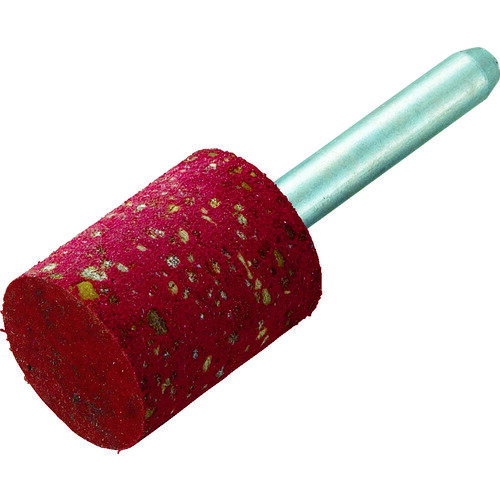 TRUSCO　ゴム軸付砥石　Φ20X幅25X軸6　＃80　5本入JAN：4989999035964メーカー：トラスコ中山（株） / ブランド：TRUSCO / 原産国：日本特長●ステンレス（SUS）系鋼材も目づまりせず高い切削力を発揮します。●低速回転域でも切削力が高いです。●WA+多結晶多孔性砥粒で焼結しています。用途●バリ取りや切削作業に最適。●金型の研磨作業に。●使用工具:マイクログラインダー。仕様●粒度(#)：80●外径(mm)：20●幅(mm)：25●軸径(mm)：6●軸長(mm)：35●最高使用回転数(rpm)：15000材質／仕上●軸：スチール（＋三価ユニクロムメッキ)ご注意●最高使用回転数以下で使用してください。●提供不可：chemSHERPA、ミルシート