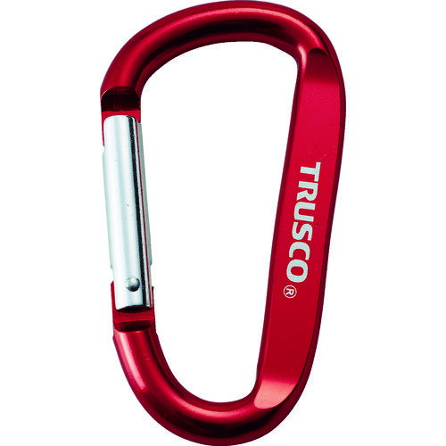 【あす楽対応・送料無料】TRUSCO カラビナ 線径8mmX80mm D型 レッド 【あす楽対応・送料無料】TRUSCO カラビナ 線径8mmX80mm D型 レッド