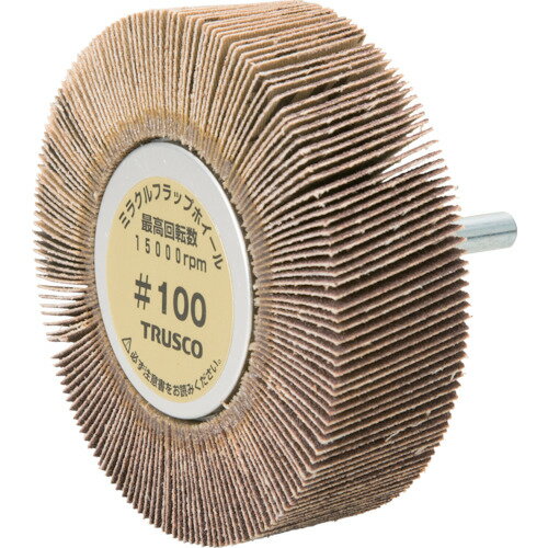 【あす楽対応・送料無料】TRUSCO　ミラクルフラップホイール　外径80X厚25X軸6　5個入　＃100　100＃