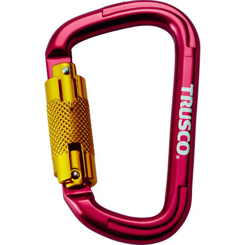 【あす楽対応・送料無料】TRUSCO スライドロック付カラビナ 線径10.5mmx110mm レッド