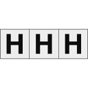 【あす楽対応・送料無料】TRUSCO アルファベットステッカー 30×30 「H」 透明地/黒文字 3枚入